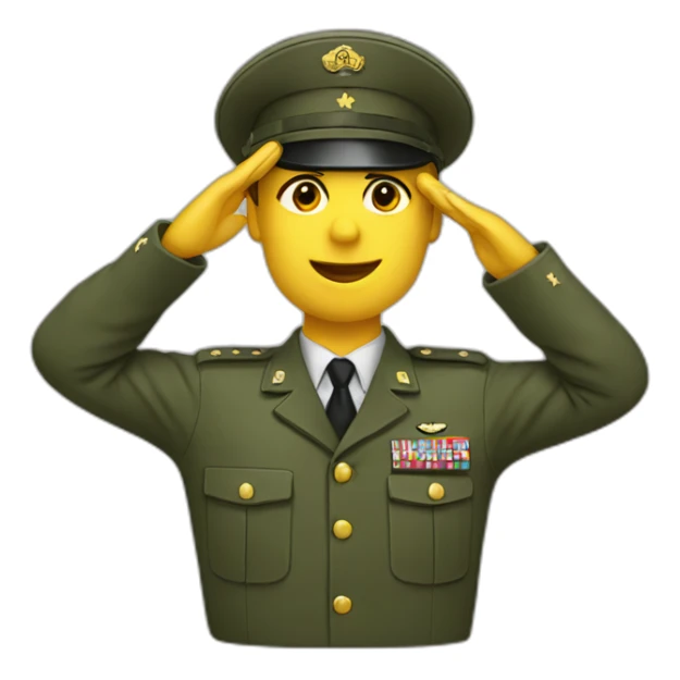 soldiers saluting  sticker