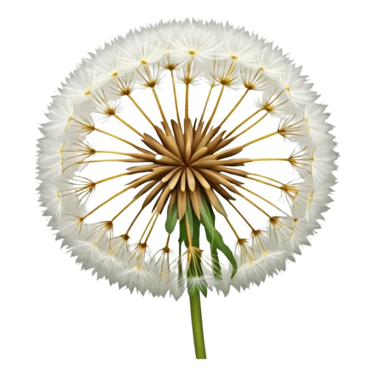 Dandelion flower emoji for bio in white colour more feathers  sticker