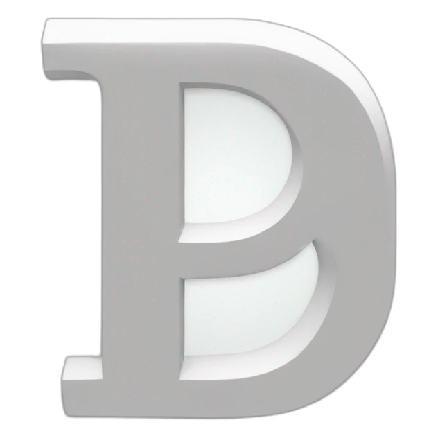 Letter P in color white sticker