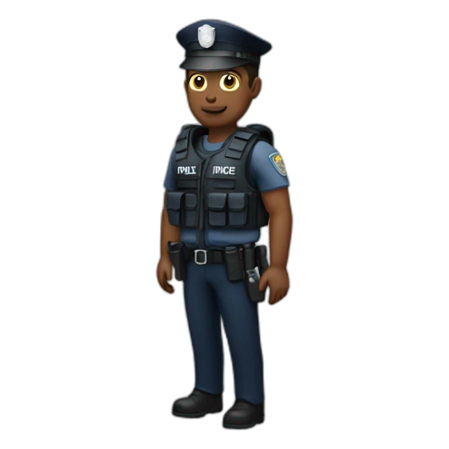 police officer with a tactical vest sticker