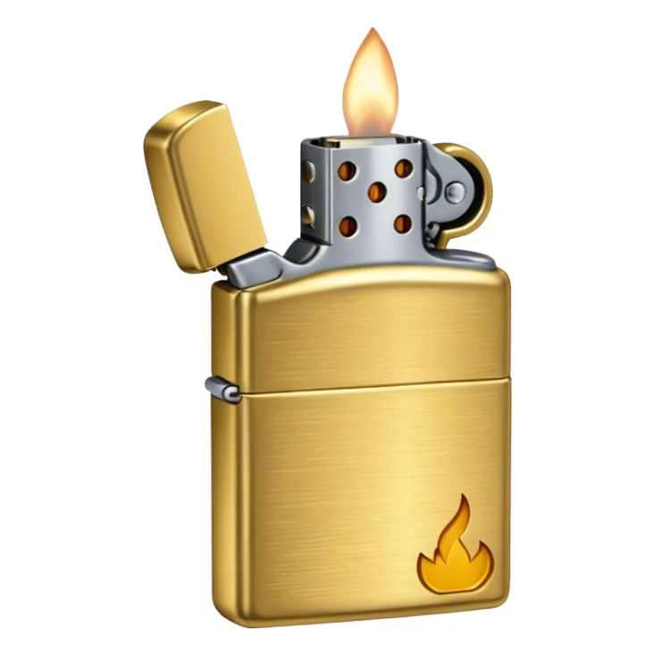 ZIPPO golden lighter with slightly scratches sticker