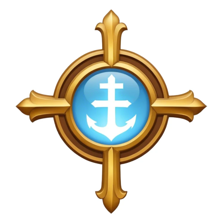 Apostle's emblem with a touch of light blue sticker