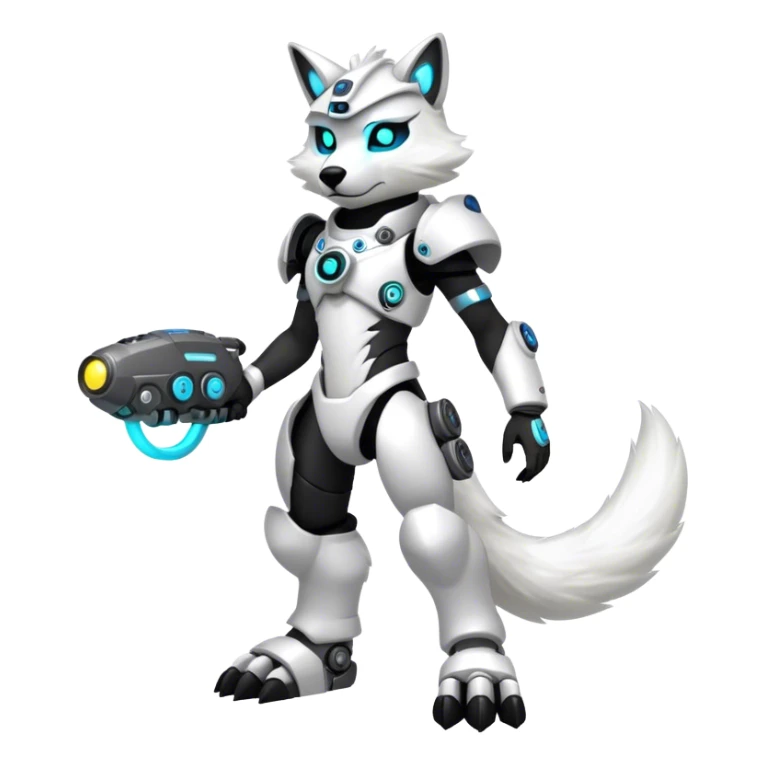 Anthro Protogen-furry-fursona, full body sticker