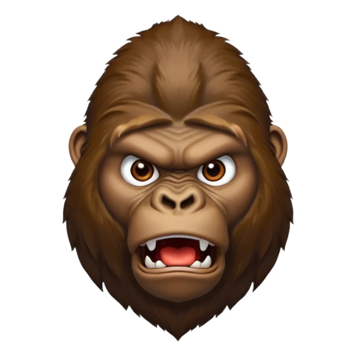 A gorilla angry face with realstick symbol sticker