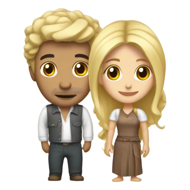 Chico moreno y chica rubia sticker