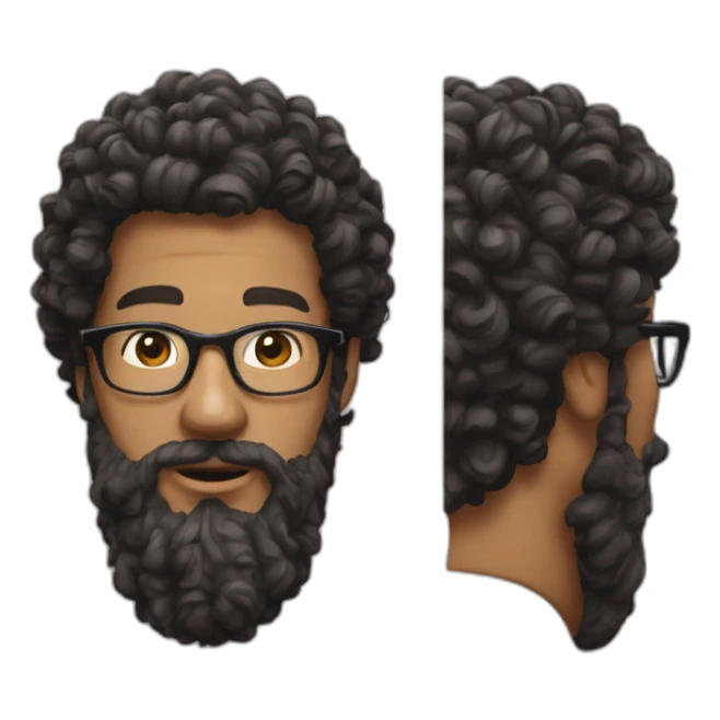 Big-man-glasses-curly-hair-beard sticker