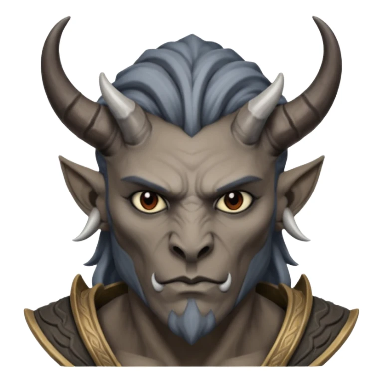 ESO male daedra, gray skin small horns sticker