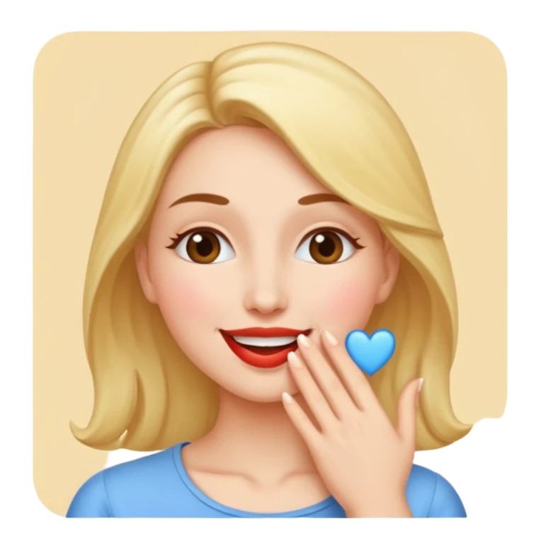 Woman kissing the air  sticker