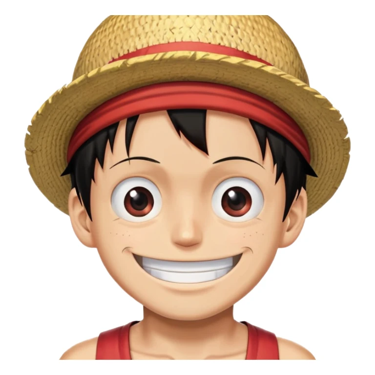 Luffy's character, from the anime one piece, shows a like  sticker