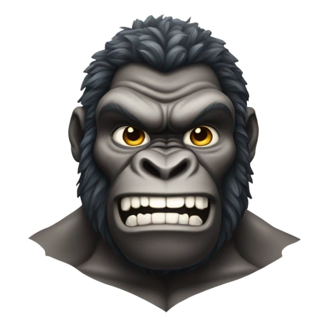 curly haired woman gorilla with muscles  sticker