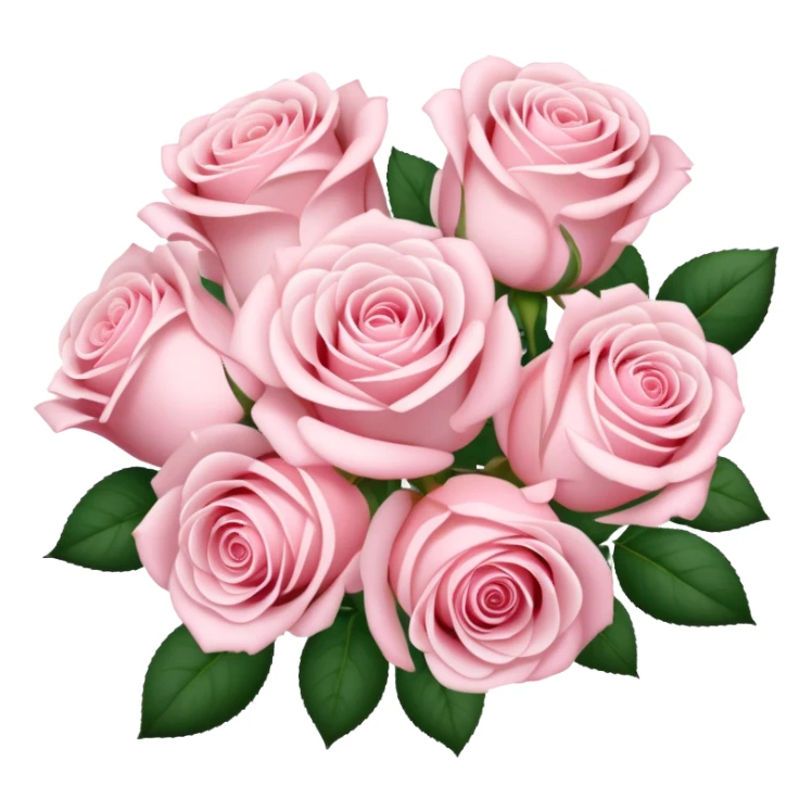Bouquet of pale pink roses sticker