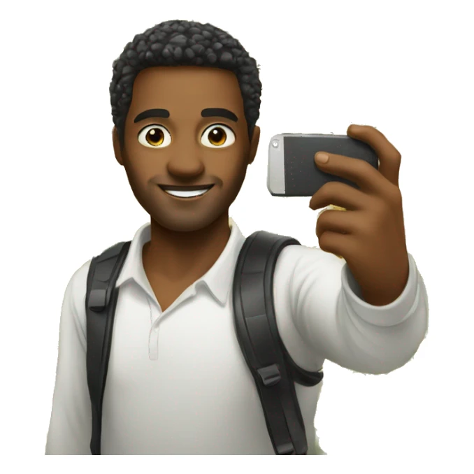 selfie A foreigner who takes selfies sticker