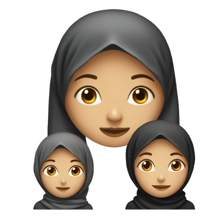 girl with hijab and without a face  sticker