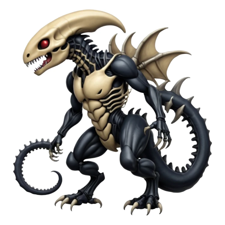  Venom-Cubone-Xenomorph-hybrid-fantasy-creature (full body) sticker