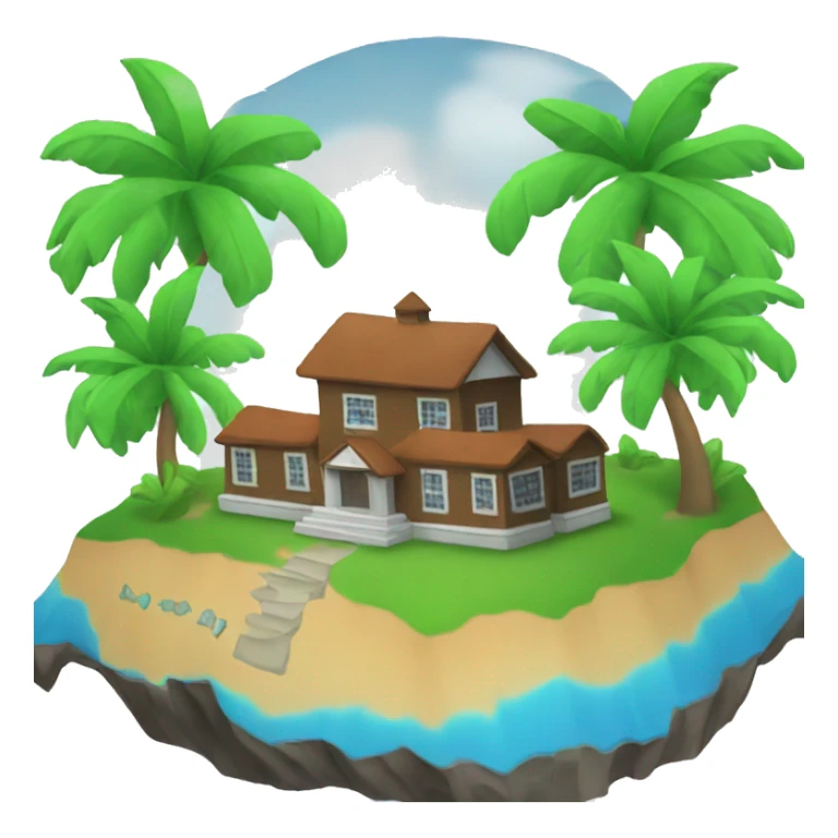 island with school and books sticker