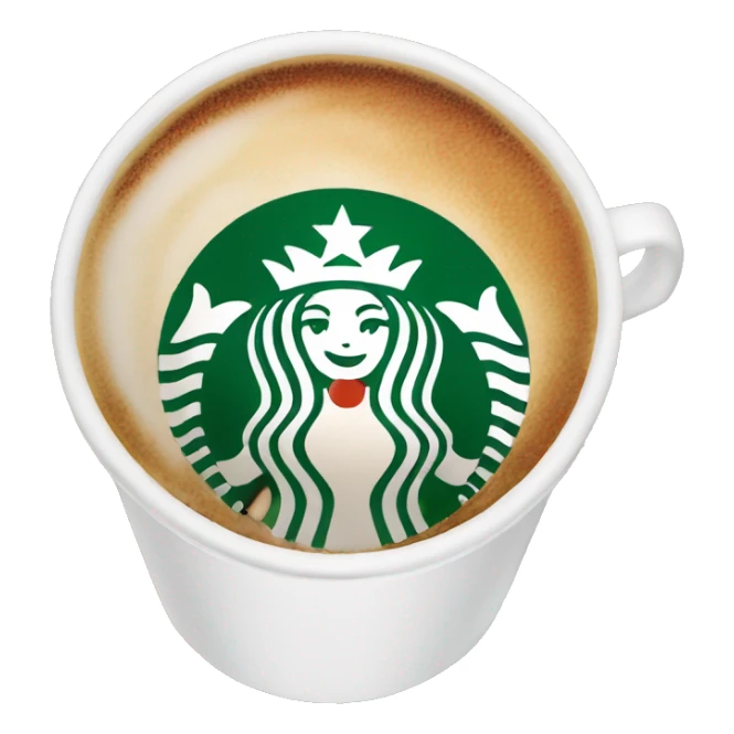 Cozy christmas latte in starbucks cup sticker