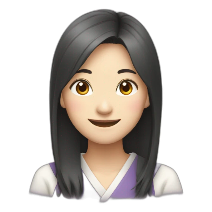 Japanese woman smile sticker