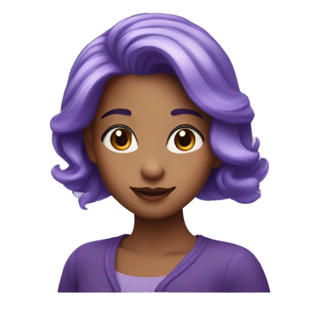 Disney girl with purple blueish hair sticker