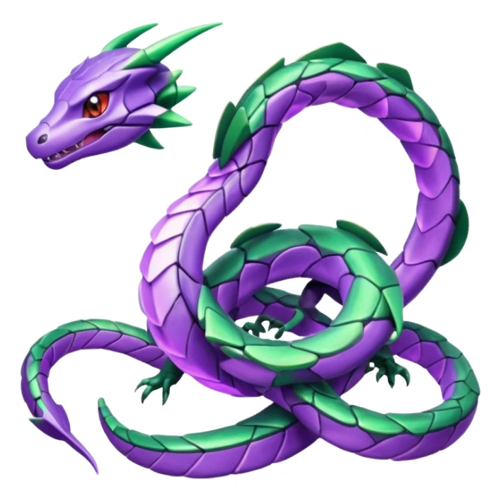 Pokemon legendary purple and cian crystal rayquaza sticker