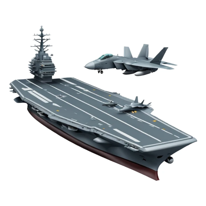 an aircraft carrier with fighter jets sticker