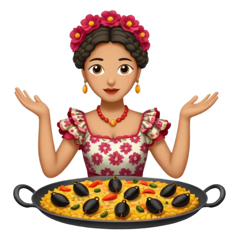 Flamenca eating paella in cadiz sticker