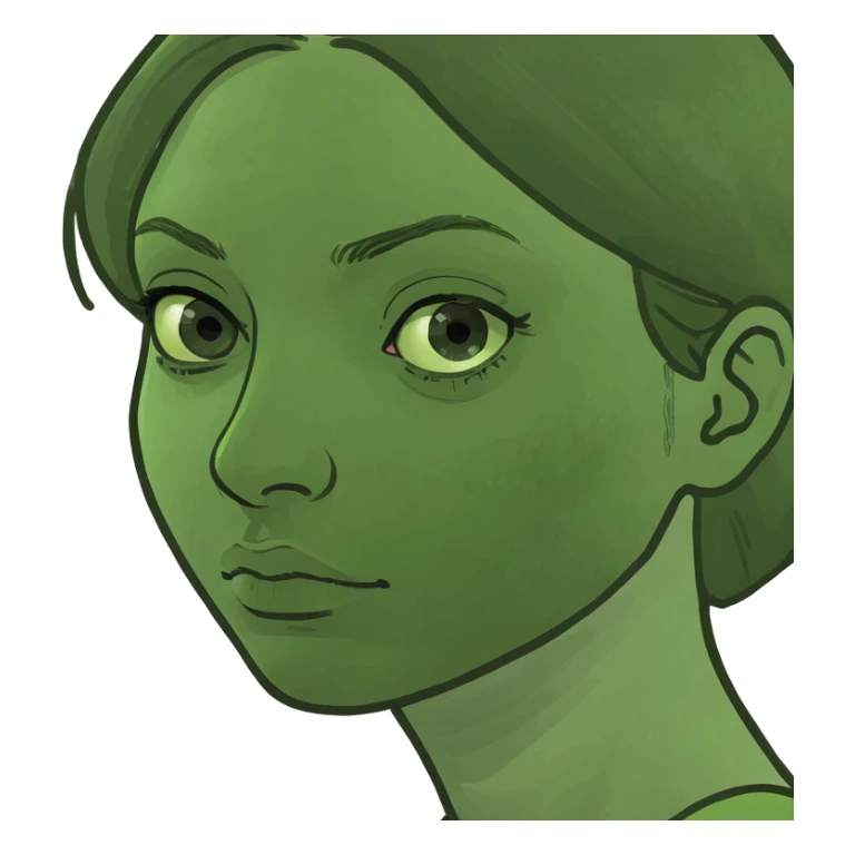 Creepy old man staring at girl through a window sticker