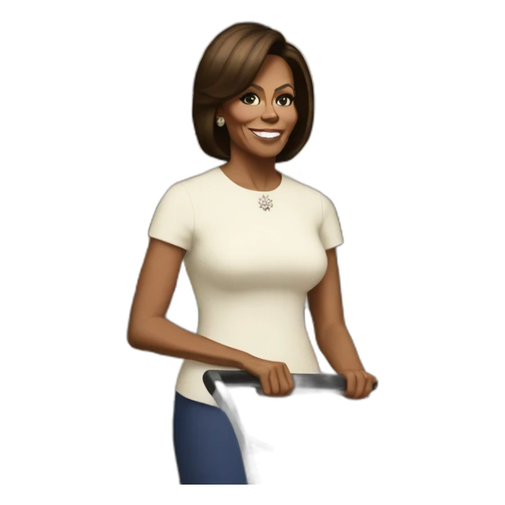 Michelle Obama shopping for groceries  sticker