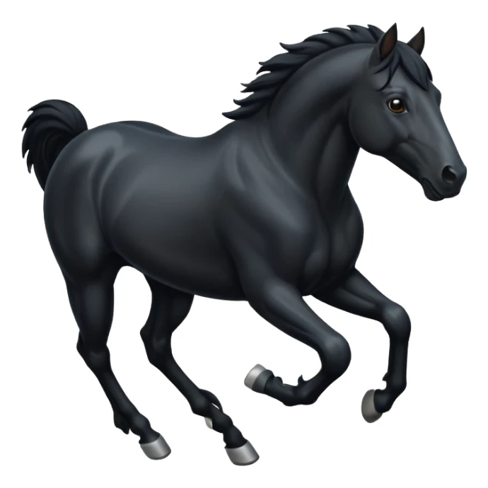 i want a black, running, stallion  sticker