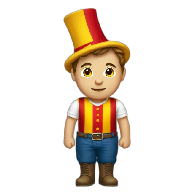 Catalan caganer dressed like a typical Catalan male sticker