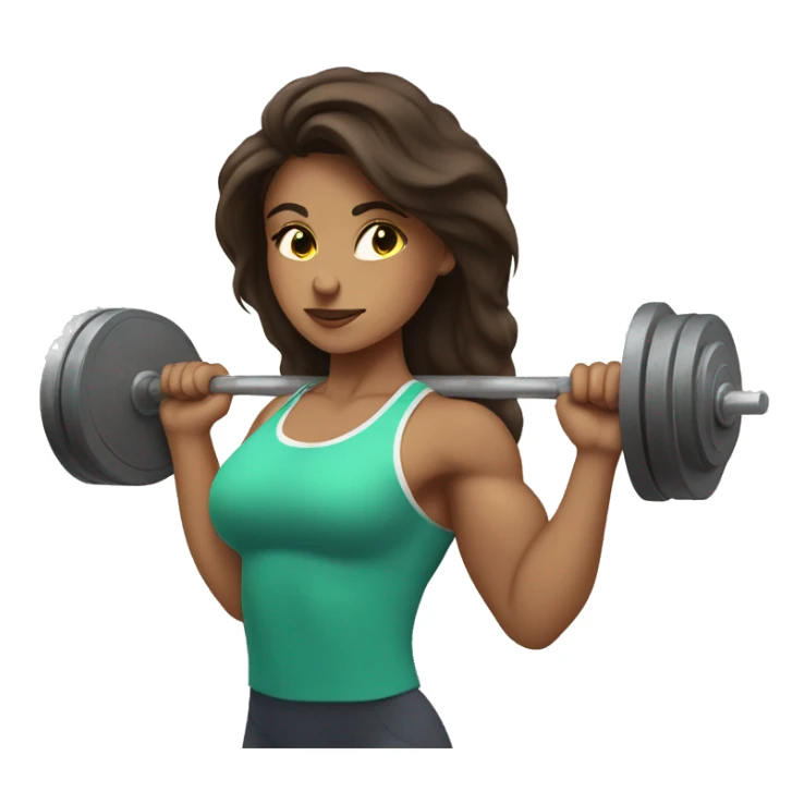 3 strong brunette girls doing weightlifting sticker
