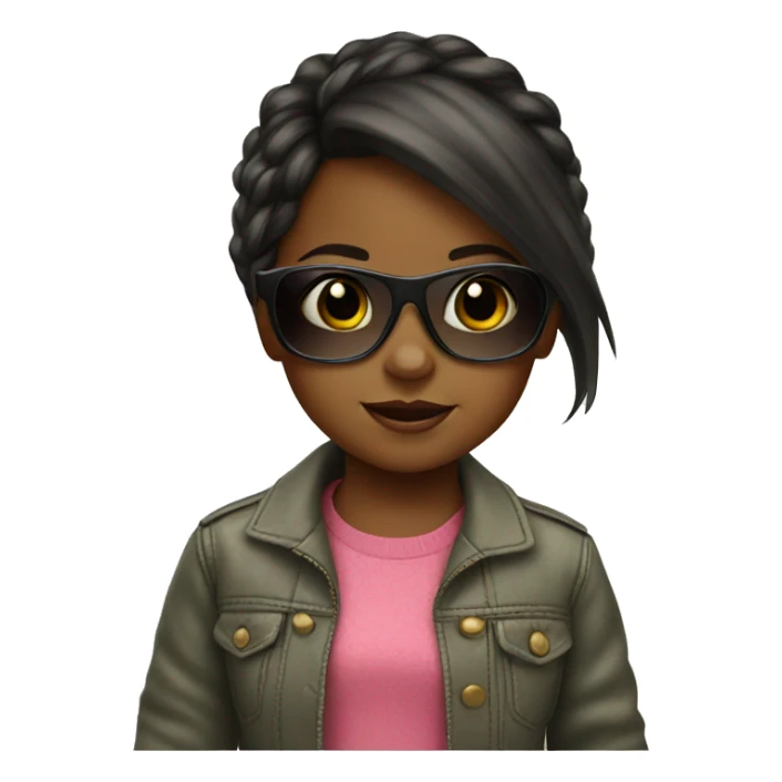 toddler girl with sunglasses sticker