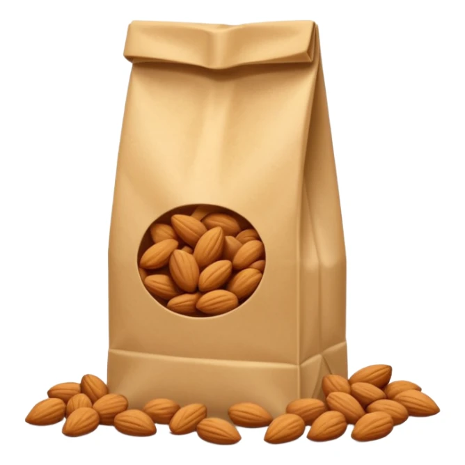 candied almonds in paper bag sticker