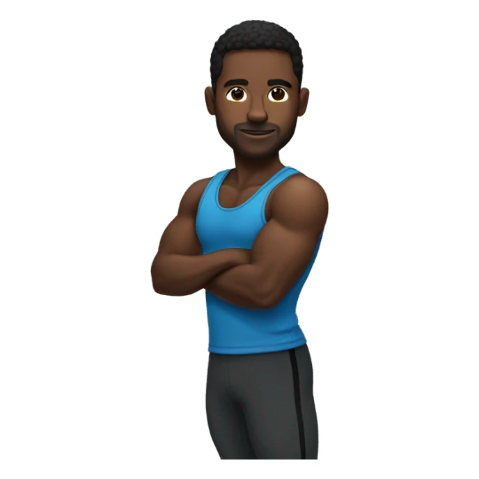 Black guys in gym sticker