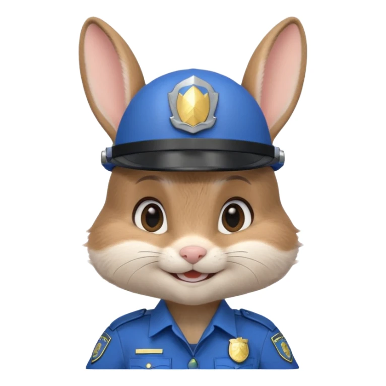 judy hopps, Rabbit police, blue uniform including helmet of uniform sticker