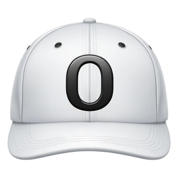 turned white cap with black number “0” on it sticker