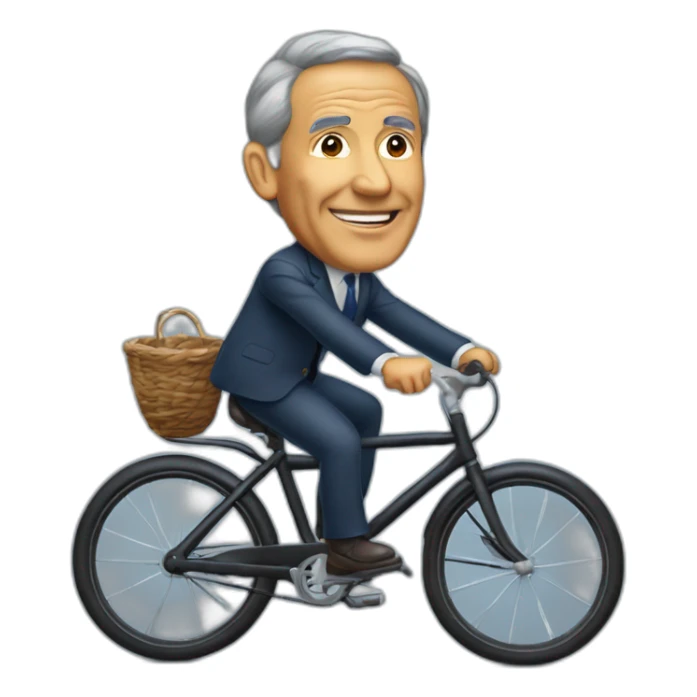 Marcelo rebelo de Sousa riding bicycle sticker