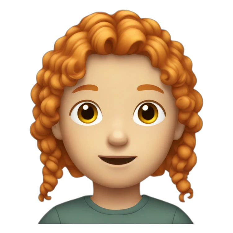 Child boy with ginger hair and freekles sticker