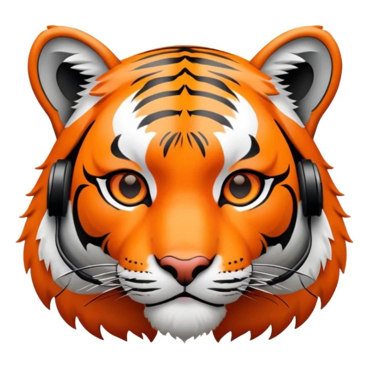 tiger face wearing VR headset for Twitch emote sticker