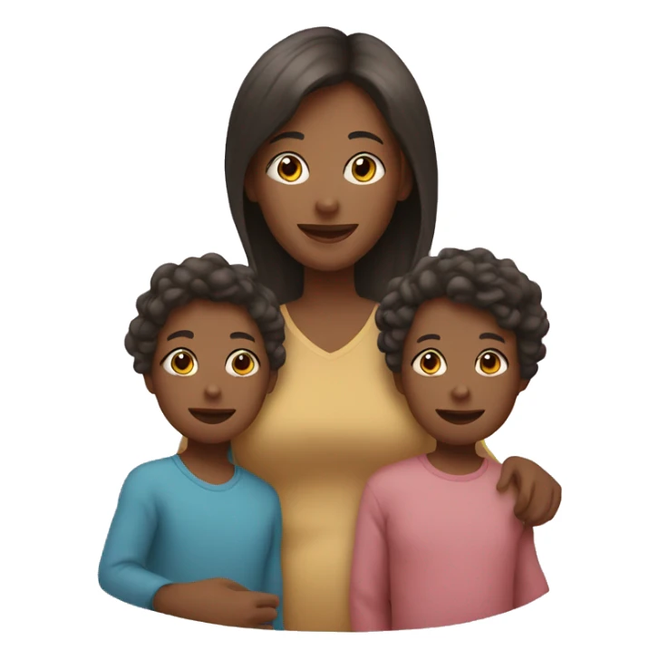 Mom with four kids sticker
