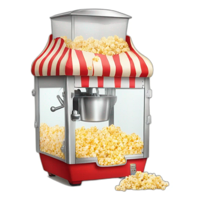 A popcorn machine of candies sticker