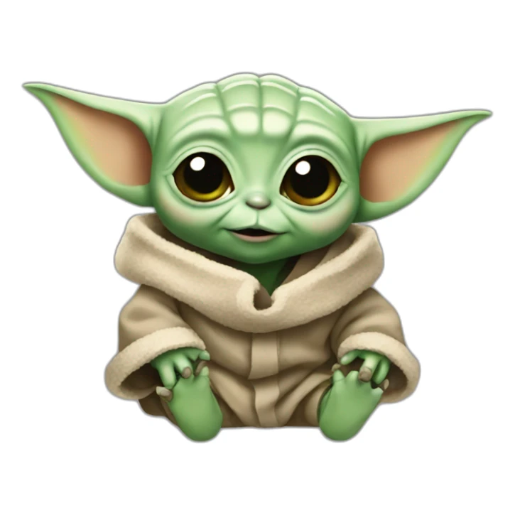 baby yoda partying sticker