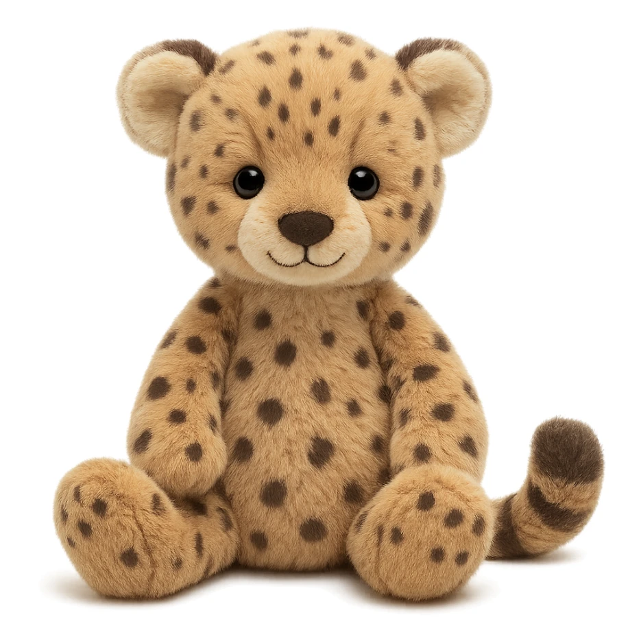 cute baby cheetah jellycat plushie sticker