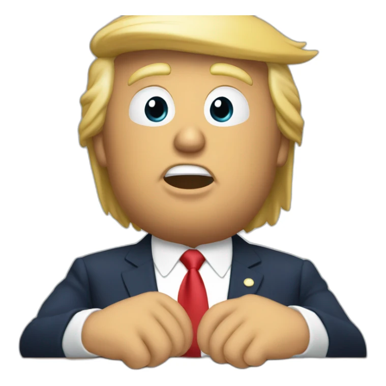 Donald Trump en train de faire un discours en maïs sticker