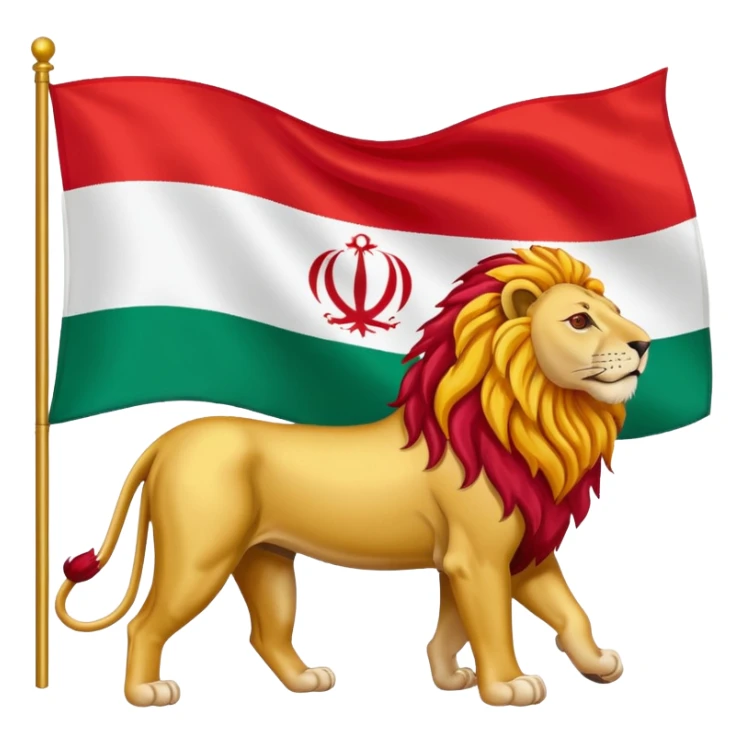 The Lion and Sun Flag of Iran sticker