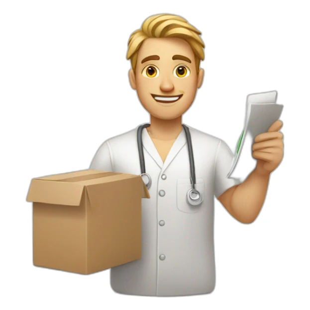 white masseure guy holding a check list with boxes that are ticked sticker