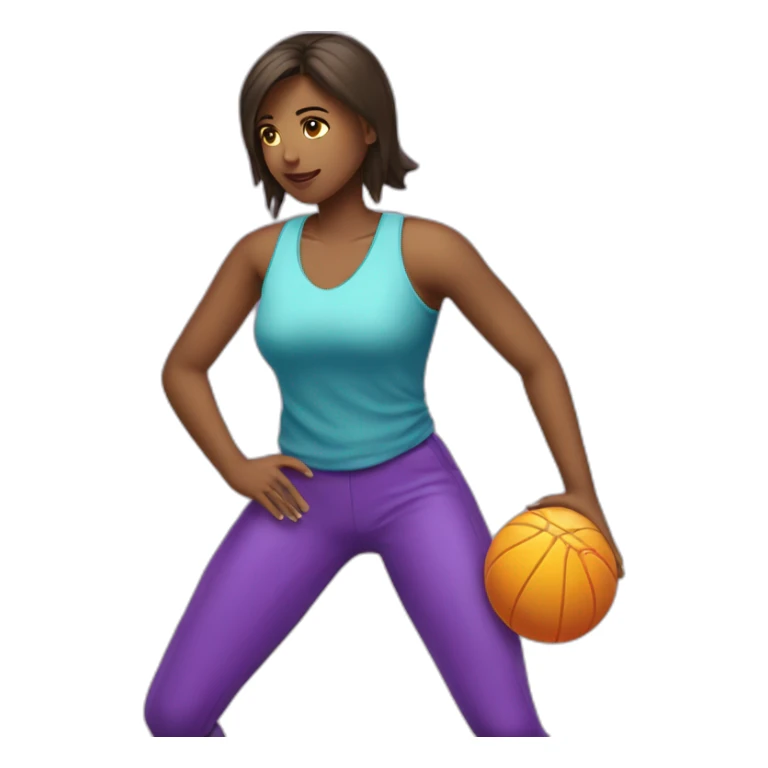 Straight girl blocking her body clause of ball sticker