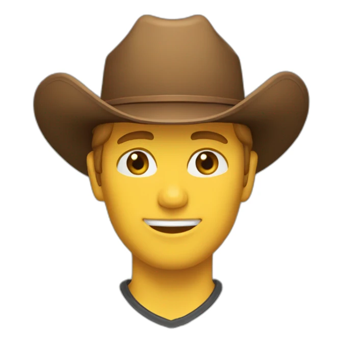 Man Georgian Hazel hair cowboy hat sticker