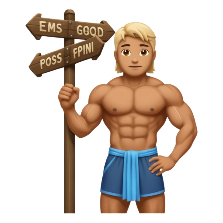 god in front of a signpost sticker