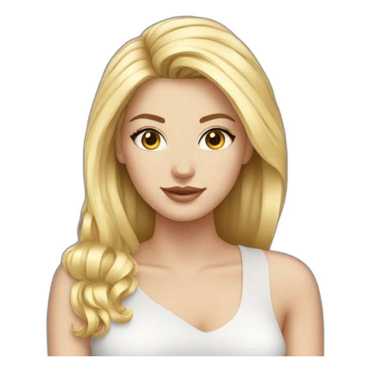 Beautiful fashion white girl sticker