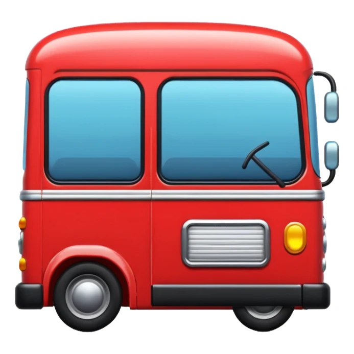 UK emojino lile red buss or symbols sticker